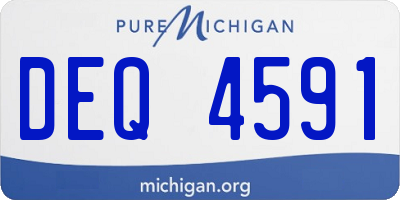 MI license plate DEQ4591