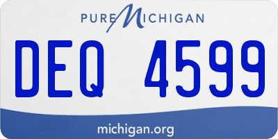 MI license plate DEQ4599
