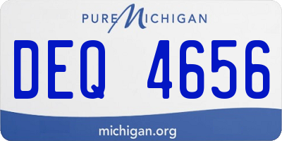 MI license plate DEQ4656