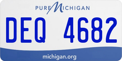 MI license plate DEQ4682
