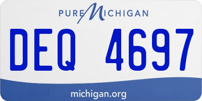 MI license plate DEQ4697