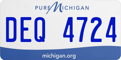 MI license plate DEQ4724