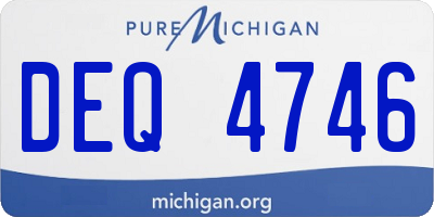 MI license plate DEQ4746