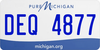 MI license plate DEQ4877