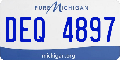 MI license plate DEQ4897