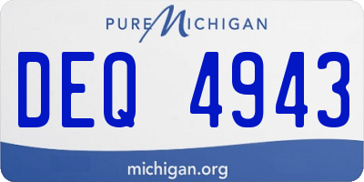 MI license plate DEQ4943