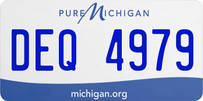 MI license plate DEQ4979