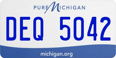 MI license plate DEQ5042