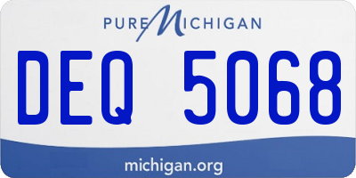 MI license plate DEQ5068