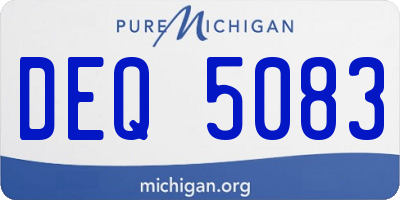 MI license plate DEQ5083