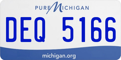 MI license plate DEQ5166