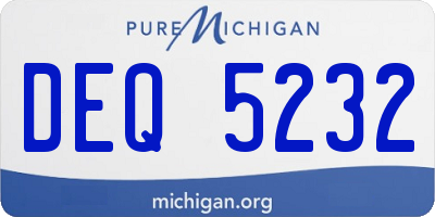 MI license plate DEQ5232