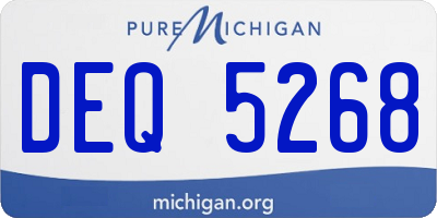 MI license plate DEQ5268