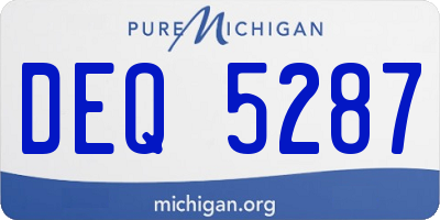 MI license plate DEQ5287