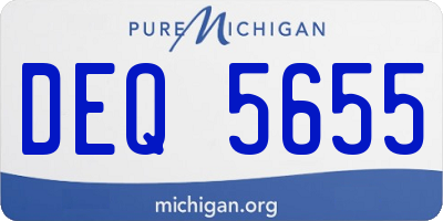 MI license plate DEQ5655