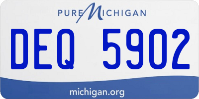 MI license plate DEQ5902