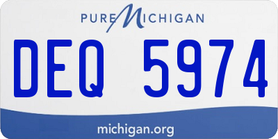 MI license plate DEQ5974