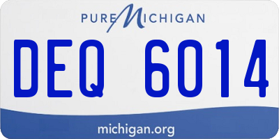 MI license plate DEQ6014