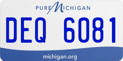 MI license plate DEQ6081