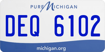 MI license plate DEQ6102
