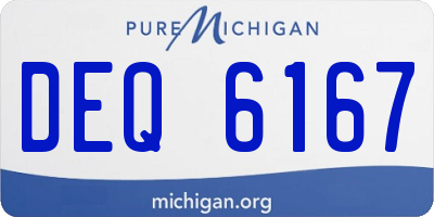 MI license plate DEQ6167