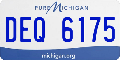 MI license plate DEQ6175