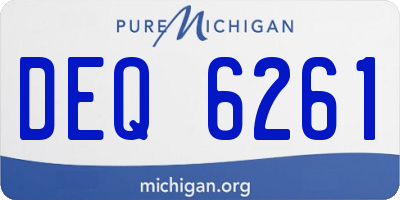 MI license plate DEQ6261
