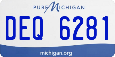 MI license plate DEQ6281