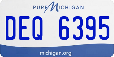 MI license plate DEQ6395