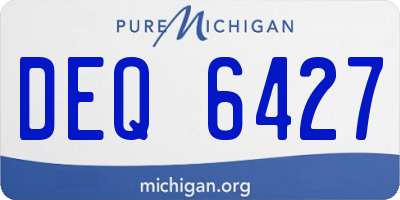 MI license plate DEQ6427
