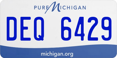 MI license plate DEQ6429