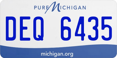 MI license plate DEQ6435
