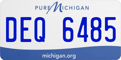 MI license plate DEQ6485