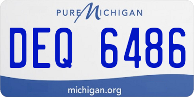 MI license plate DEQ6486