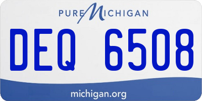 MI license plate DEQ6508