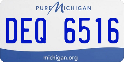 MI license plate DEQ6516