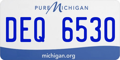 MI license plate DEQ6530