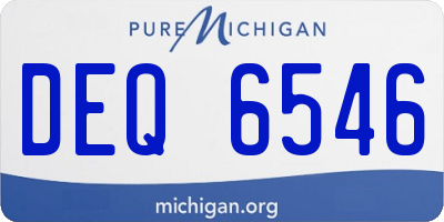 MI license plate DEQ6546