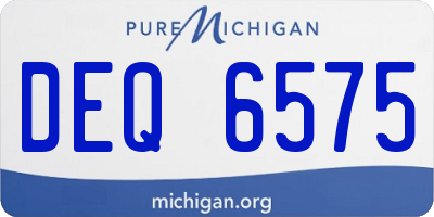 MI license plate DEQ6575