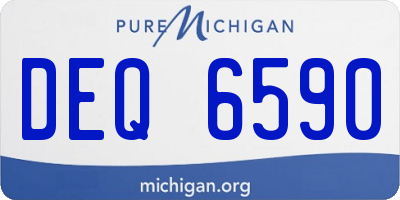MI license plate DEQ6590