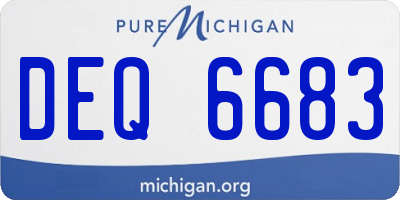 MI license plate DEQ6683