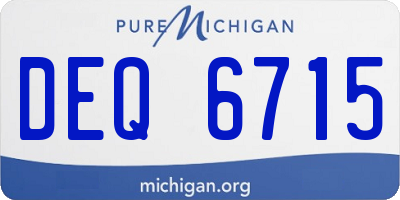 MI license plate DEQ6715