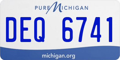 MI license plate DEQ6741