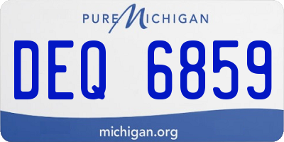 MI license plate DEQ6859