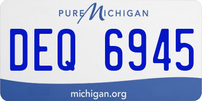 MI license plate DEQ6945