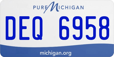 MI license plate DEQ6958