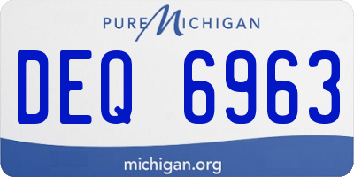 MI license plate DEQ6963