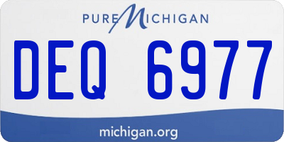 MI license plate DEQ6977