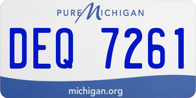 MI license plate DEQ7261