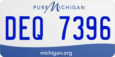 MI license plate DEQ7396